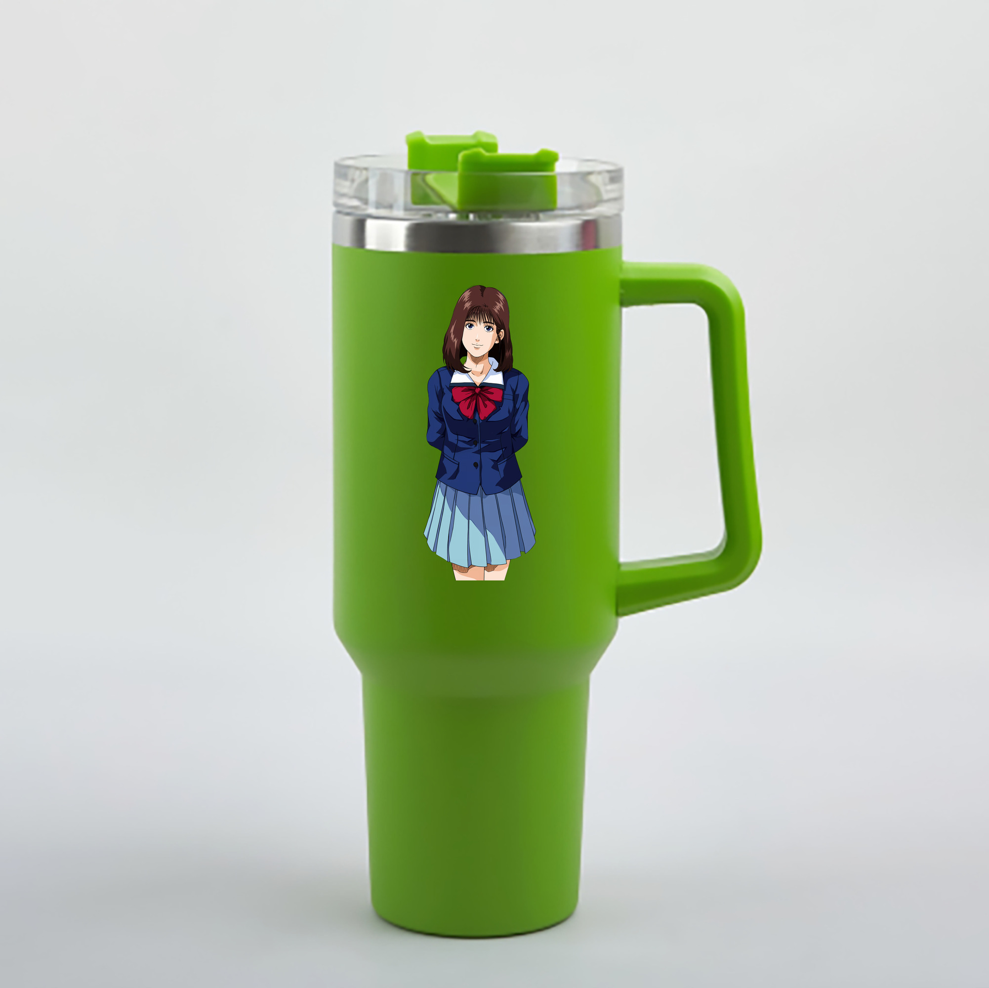 （画像用） SLAM DUNK／スラムダンク 1200mL車用タンブラー - クリスタルステッカー（プラスチックストロー付き）